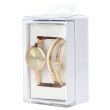 Women Diamond Bangle Watch and Premium Crystal Accented Bracelet Set
